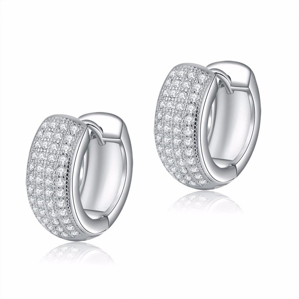 Fashion Hoop Earrings Austrian Crystal 