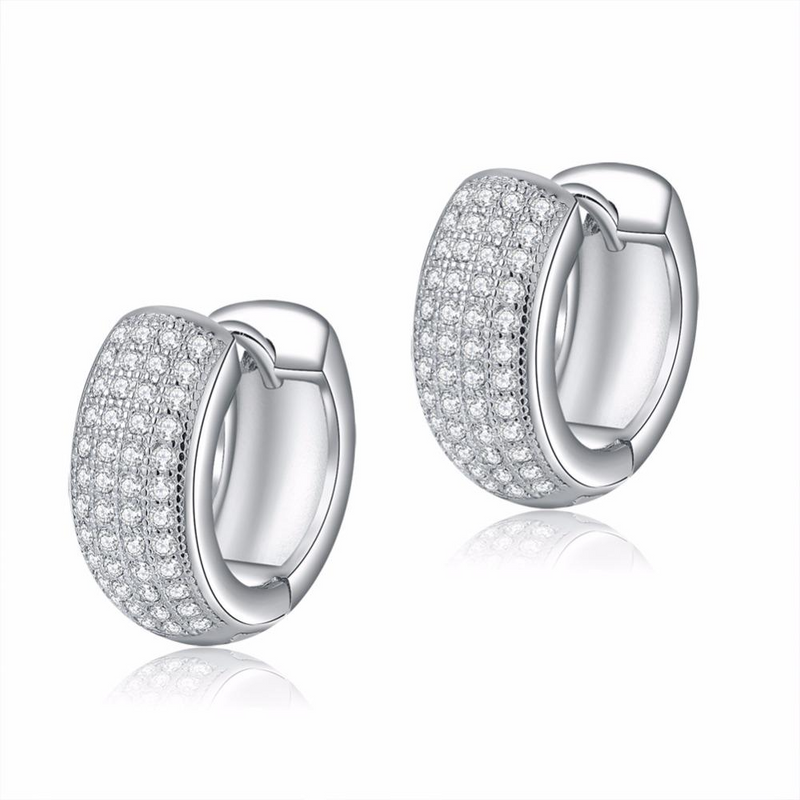 Fashion Hoop Earrings Austrian Crystal
