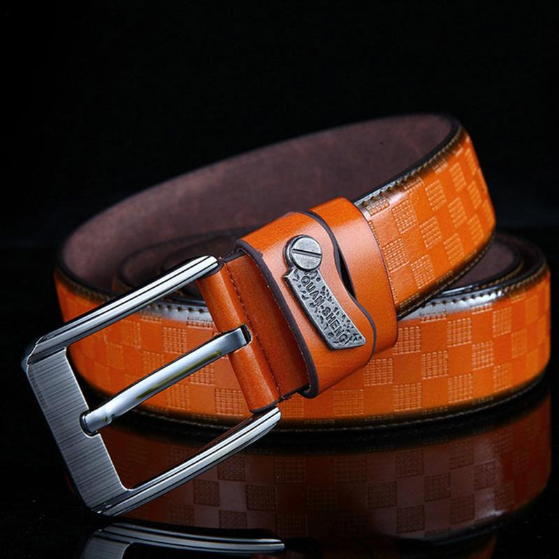 Men's Luxury Leather Buckle Belt