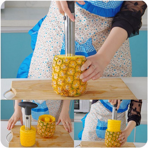 Pineapple Fruit Corer Slicer - Stainless Steel Peeler Parer Cutter 