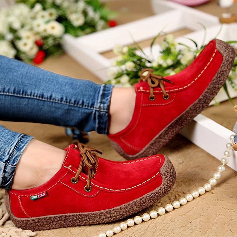 Women Wild Lace-up Breathable Loafers Shoes
