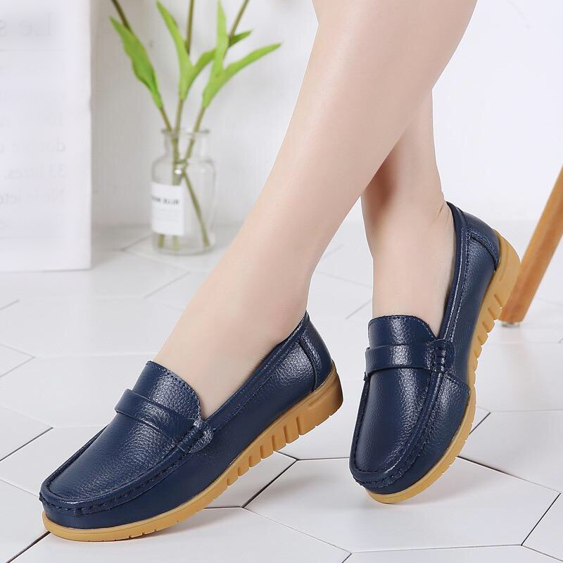 Soft Leather Loafers And Slip-on Casual Shoes 