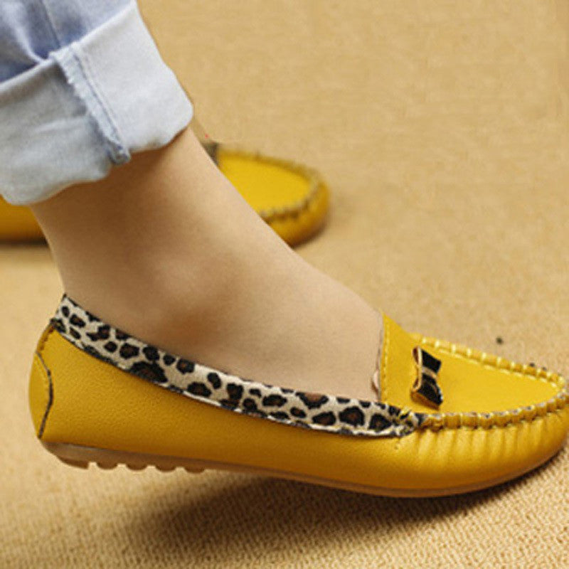 Women Fashion Leopard Flat Loafers Slip-On