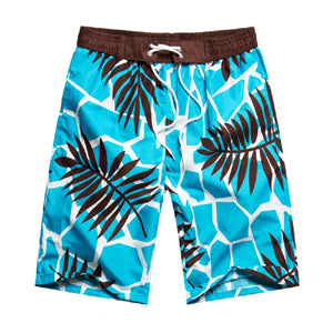 Floral Summer Plaid Men Women Beach Shorts 