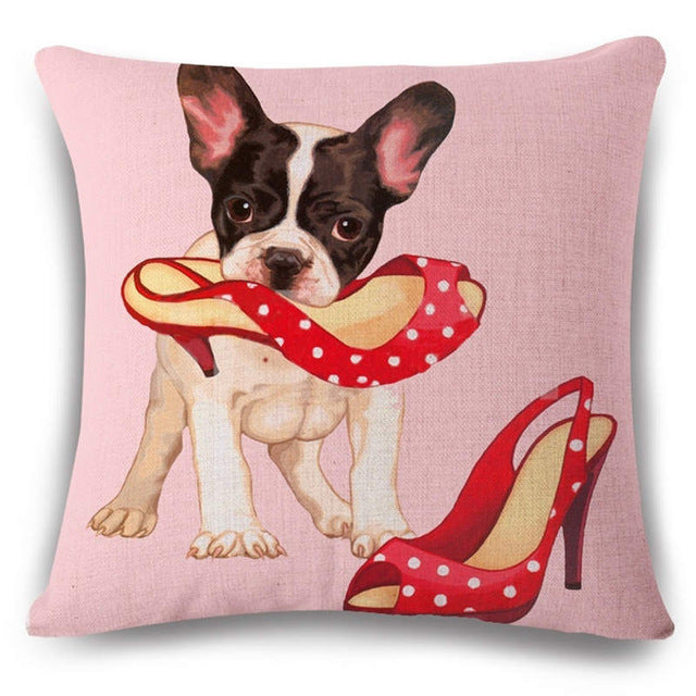 Pug Dog Pillowcase Cushion Cover