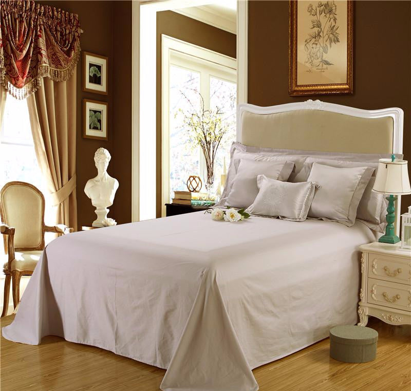Silky Embroidery Bedding Set King Queen Size 