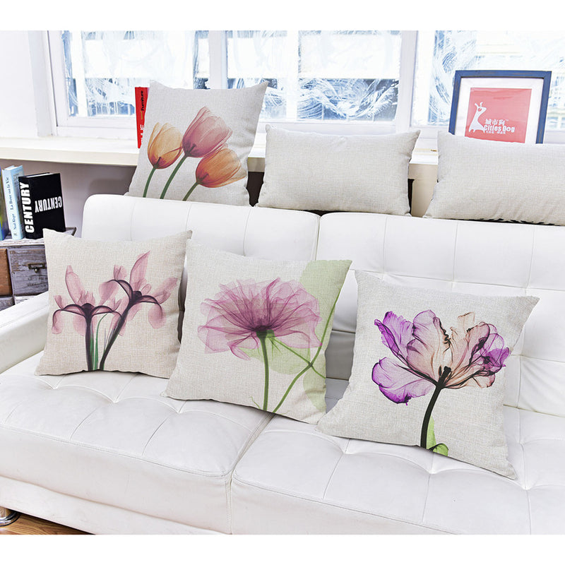 Floral Flower Cushion Cover Pillow Cases 