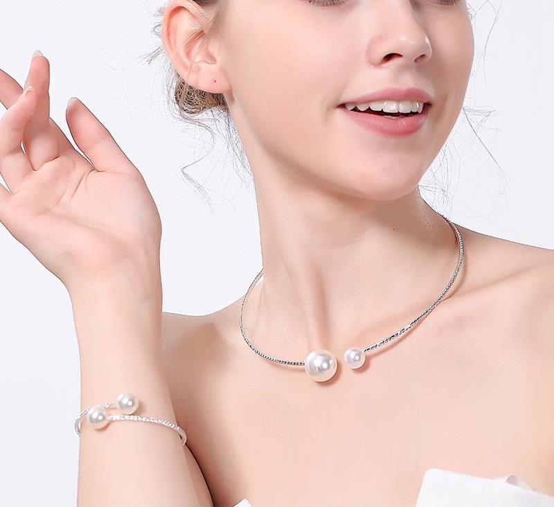Pearl Bridal Jewelry Necklace Sets