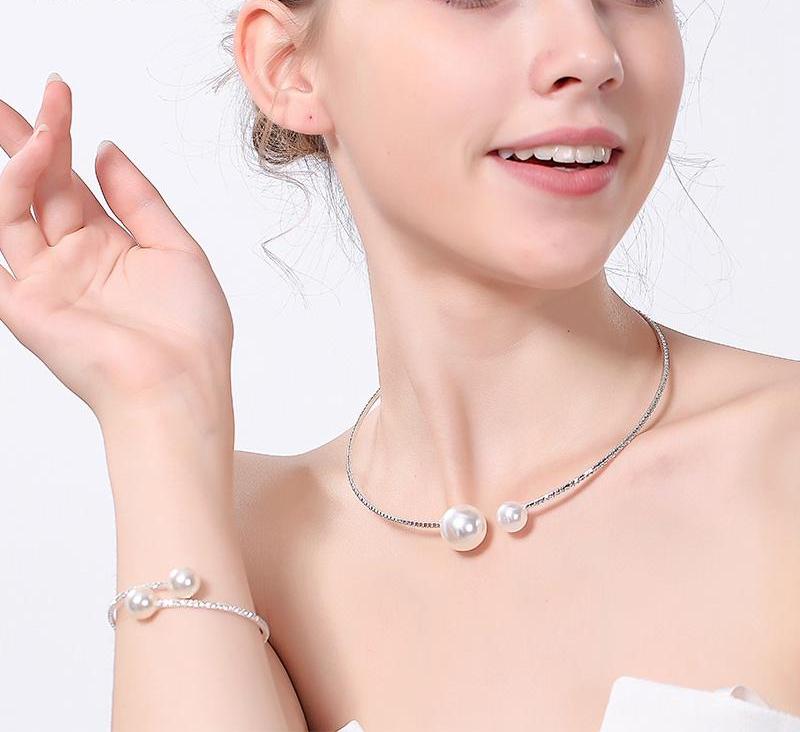 Pearl Bridal Jewelry Necklace Sets 