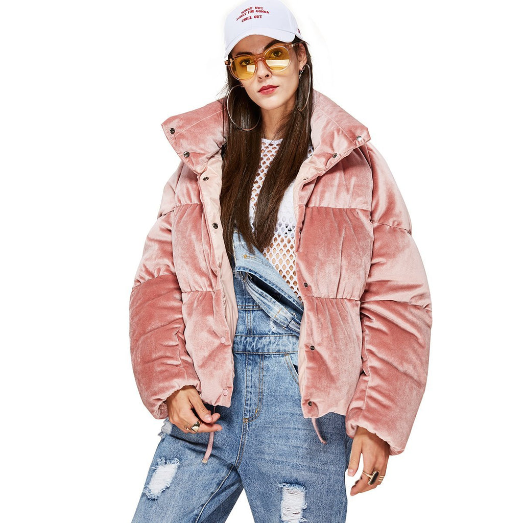 Warm Women Velvet Parka Down Coat
