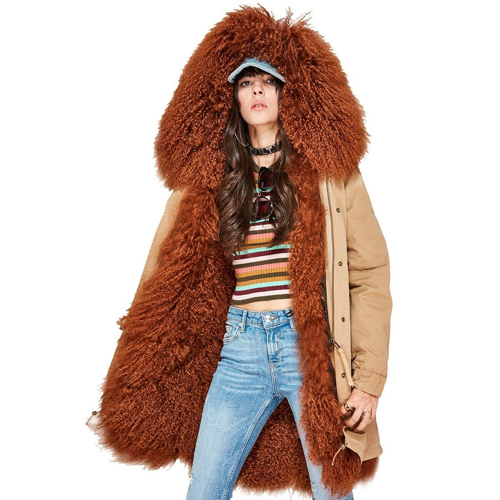 Women's Parka Fur Hooded Winter Jacket 