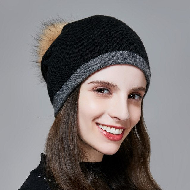 Kate Pompom Beanies Winter Hats 