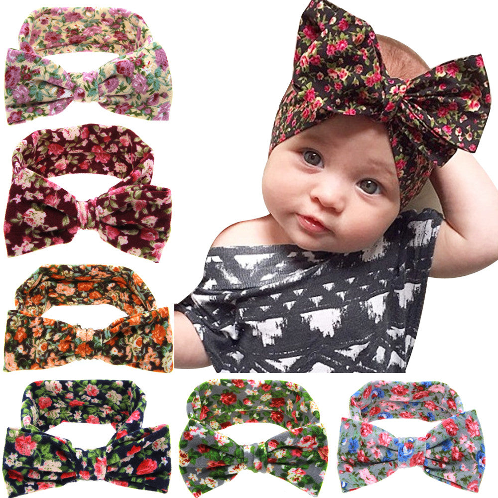 Cute Baby Big Bow Knot Hair Band Headwear 