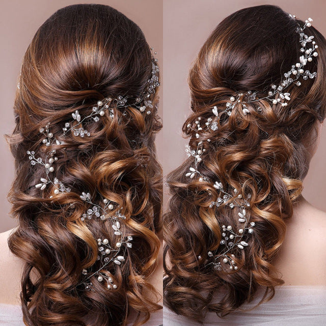 Crystal Pearl Vine Bridal Hair Accessories 