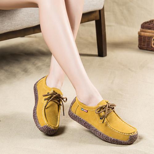 Women Wild Lace-up Breathable Loafers Shoes 