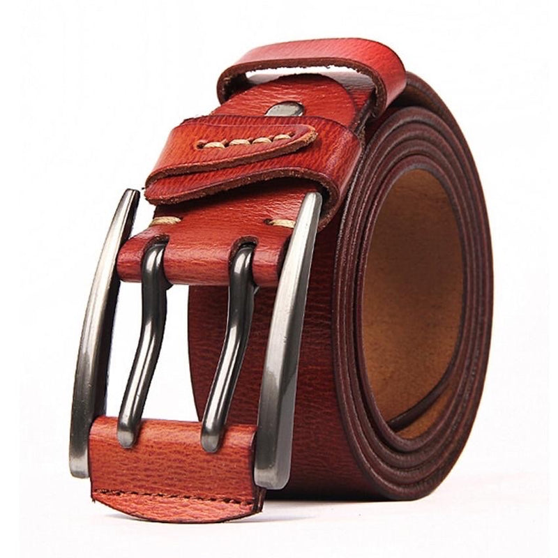 Jets Buckle Genuine Leather Belt 