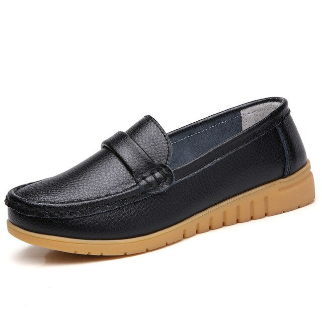 Soft Leather Loafers And Slip-on Casual Shoes 