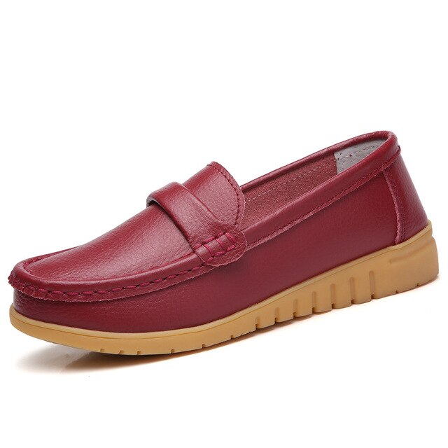 Soft Leather Loafers And Slip-on Casual Shoes 