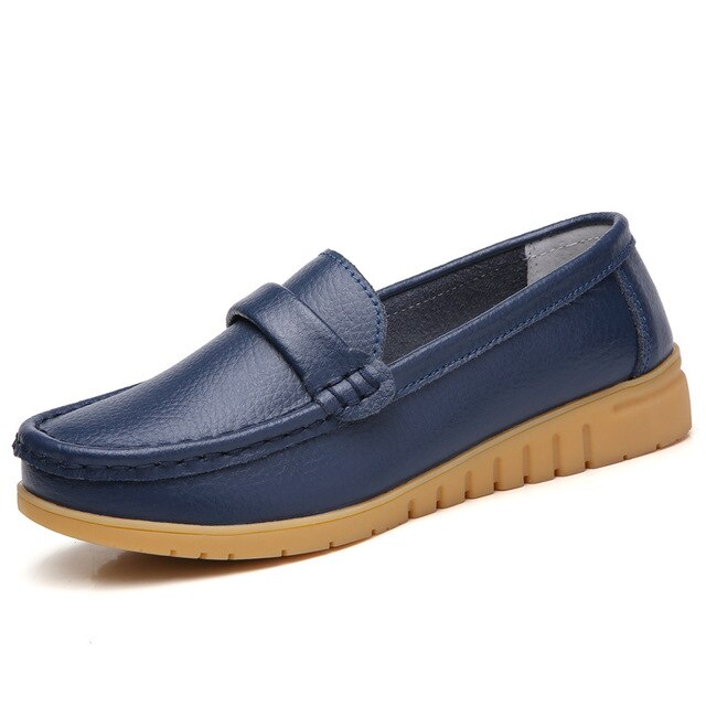 Soft Leather Loafers And Slip-on Casual Shoes 