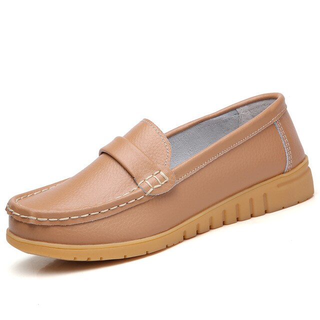 Soft Leather Loafers And Slip-on Casual Shoes 