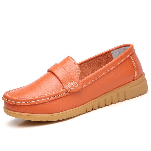 Soft Leather Loafers And Slip-on Casual Shoes 