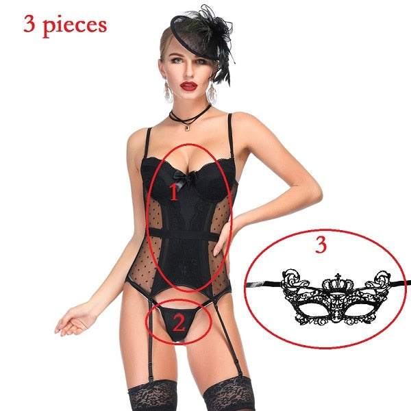 Chase Me Lace Corset Lingerie 