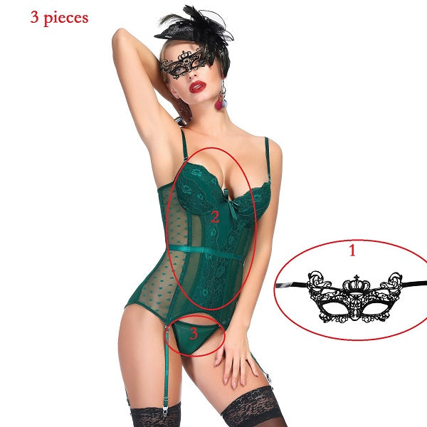 Chase Me Lace Corset Lingerie 
