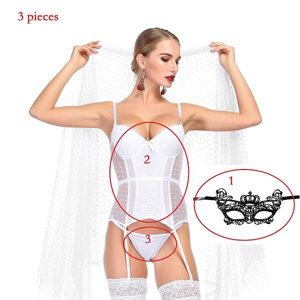 Chase Me Lace Corset Lingerie 
