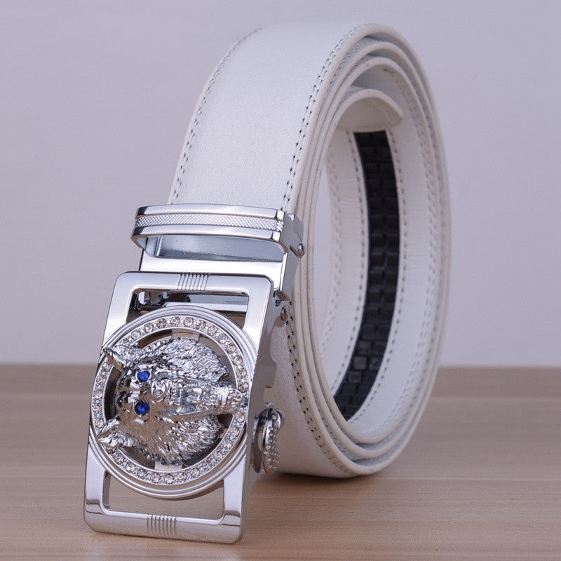 Men Leather Belts Automatic Belt Girdle 
