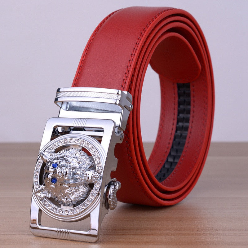 Men Leather Belts Automatic Belt Girdle 