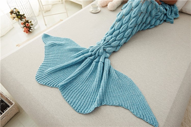 Handmade Mermaid Tail Blanket Kids Adult 