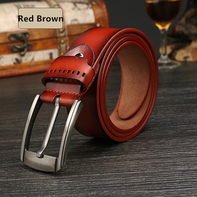 Men's 100% Cowhide Genuine Leather Belts 