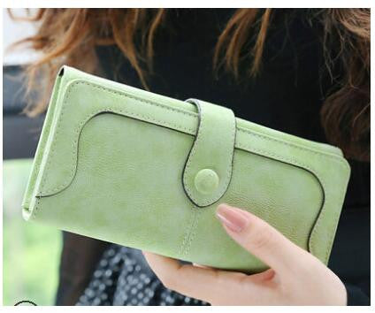 Matte Stitching Wallet Women's Long Purse 