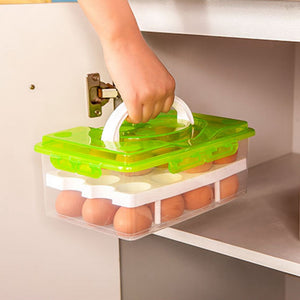24 Grid Egg Box Food Container Organizer Boxes 