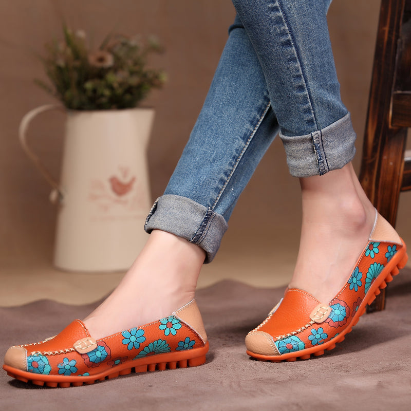 Women Casual Flat Boat Loafers Slip On Shoes 