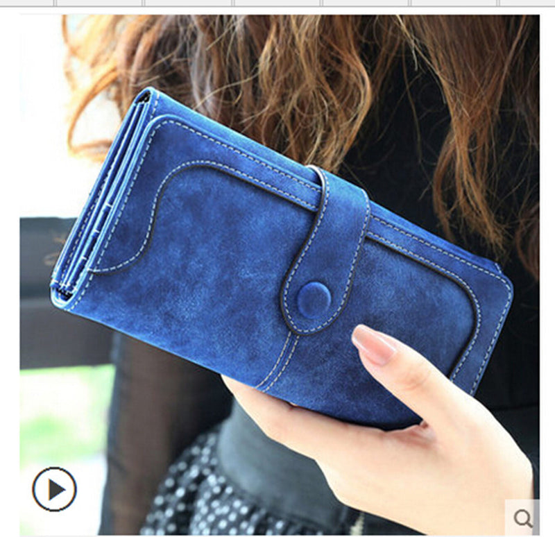 Matte Stitching Wallet Women's Long Purse 