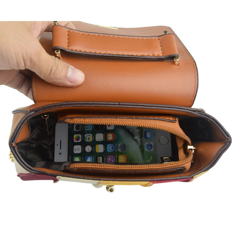 Small Patchwork Saddle Crossbody Bag 
