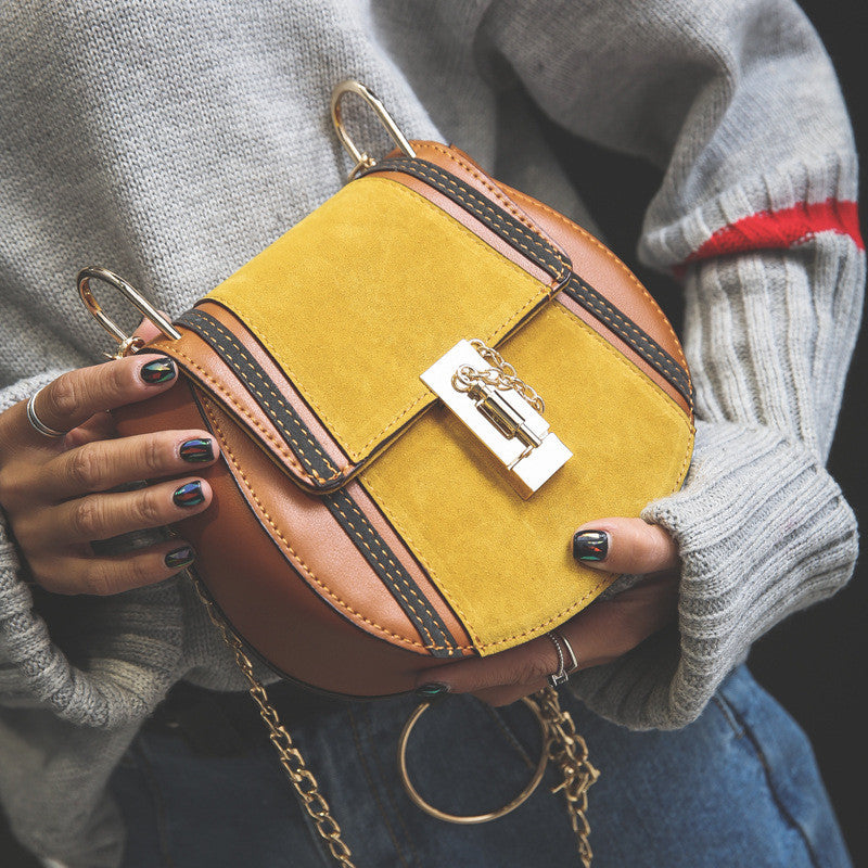 Small Patchwork Saddle Crossbody Bag 