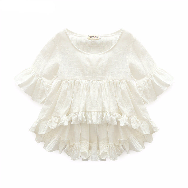 Fairy Flounced Sleeves Top And Casual Jeans 