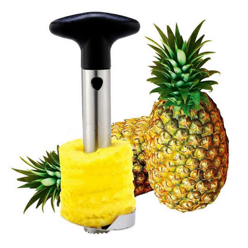 Pineapple Fruit Corer Slicer - Stainless Steel Peeler Parer Cutter 