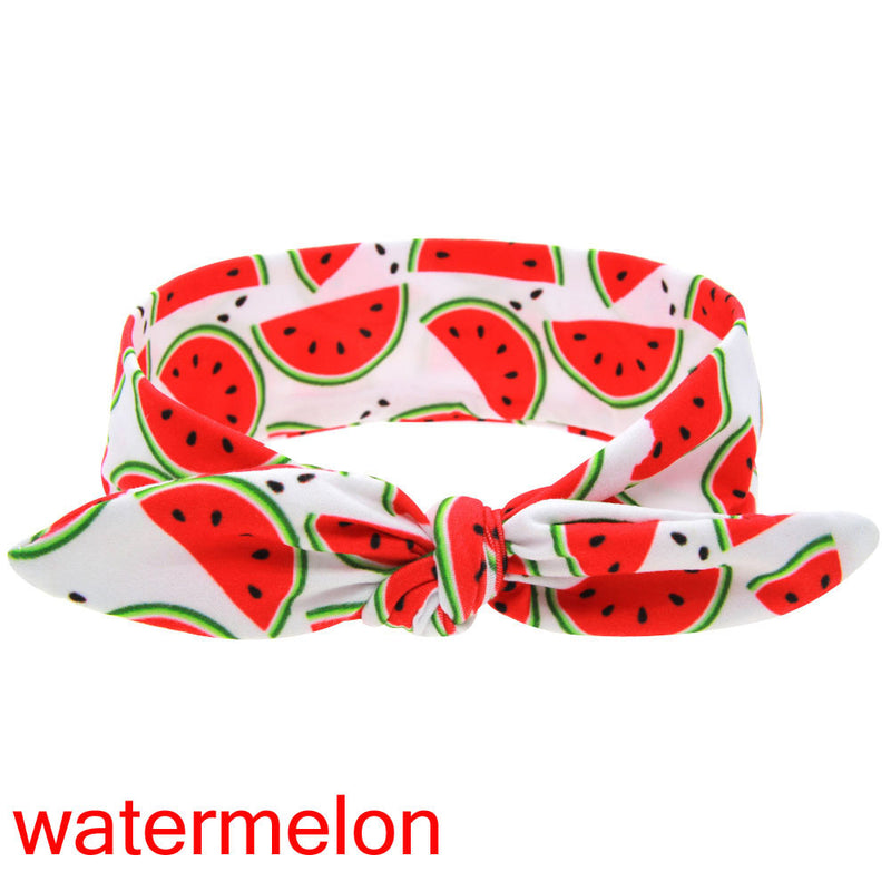 DIY Summer Fruit Print Headband Headwrap 