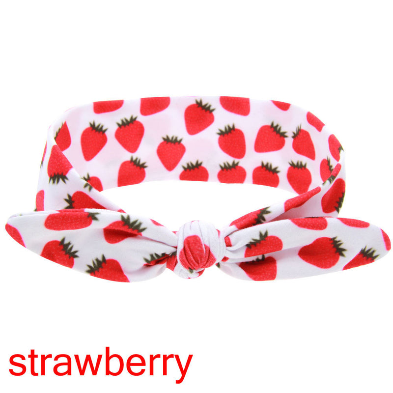 DIY Summer Fruit Print Headband Headwrap 