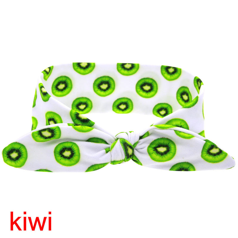 DIY Summer Fruit Print Headband Headwrap 