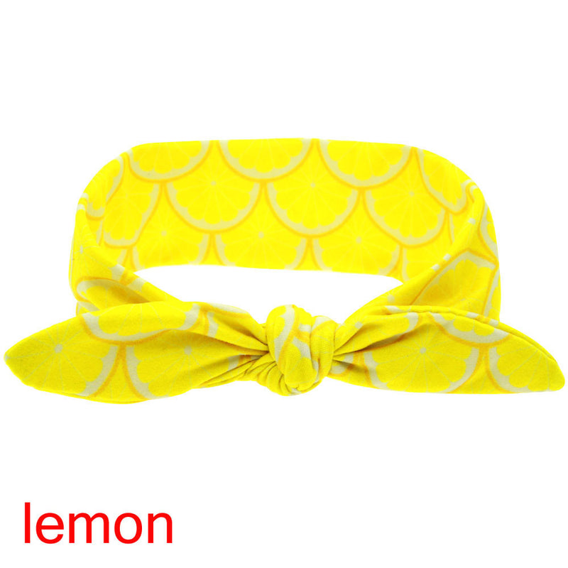 DIY Summer Fruit Print Headband Headwrap 