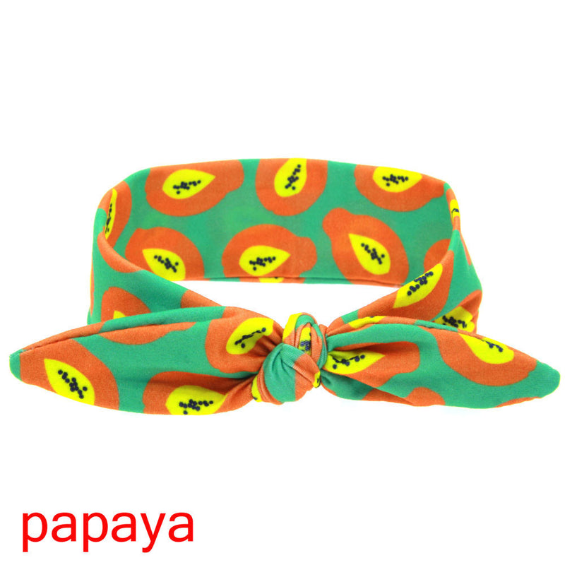 DIY Summer Fruit Print Headband Headwrap 