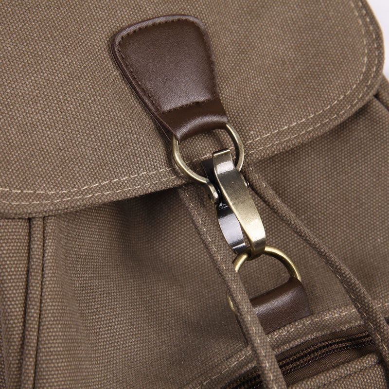 Unisex Canvas Rucksack School Bag 