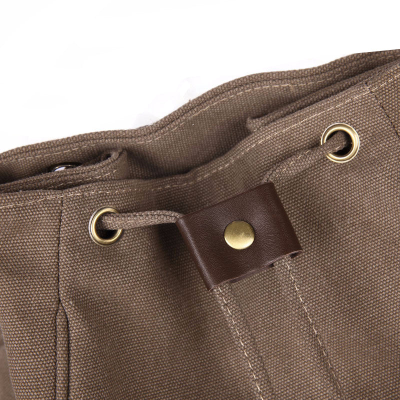Unisex Canvas Rucksack School Bag 