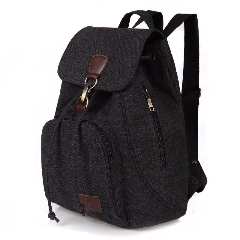 Unisex Canvas Rucksack School Bag 