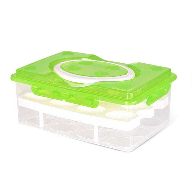 24 Grid Egg Box Food Container Organizer Boxes 