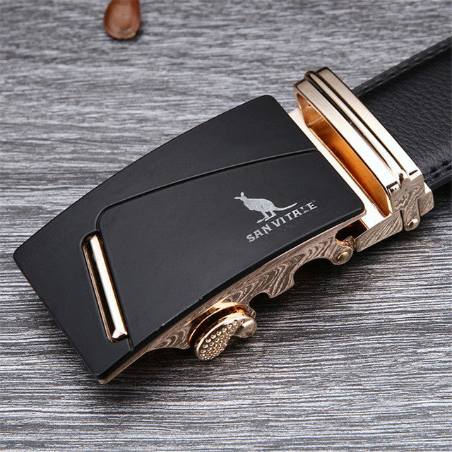 Men's Belt Cowskin Metal Automatic Buckle 